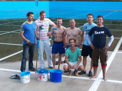 Arbeitseinsatz für´s Waldbad statt Training